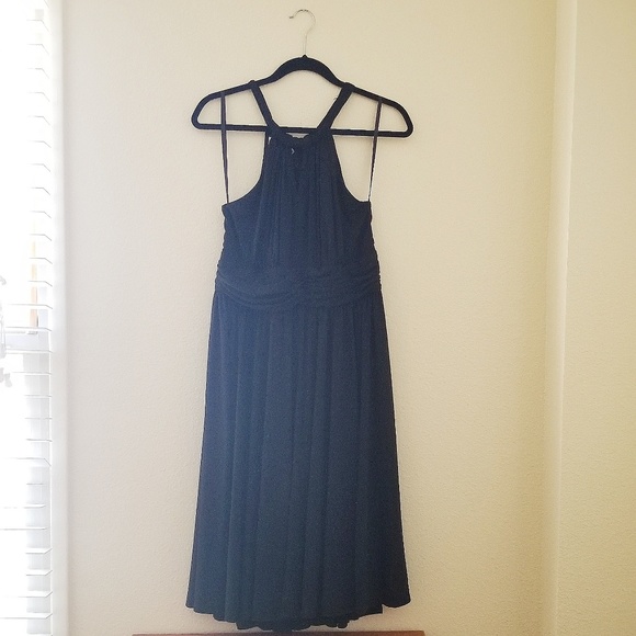 WHITE HOUSE BLACK MARKET black halter dress - Picture 2 of 2